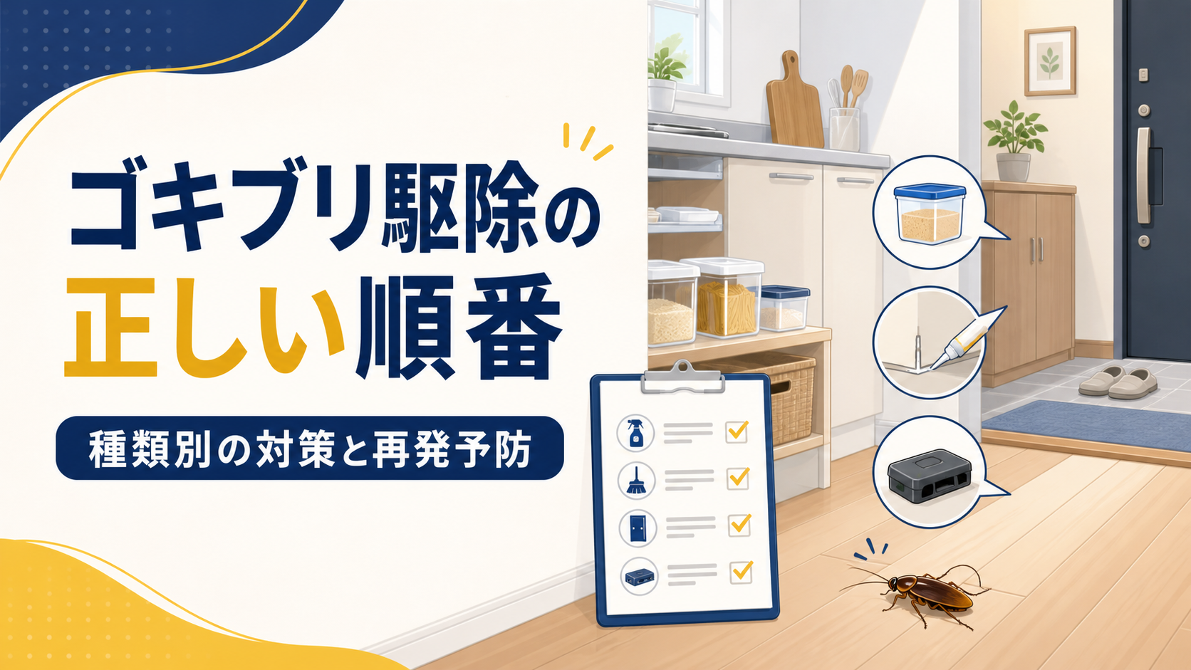 ゴキブリ駆除の正しい順番｜種類別の対策と再発予防