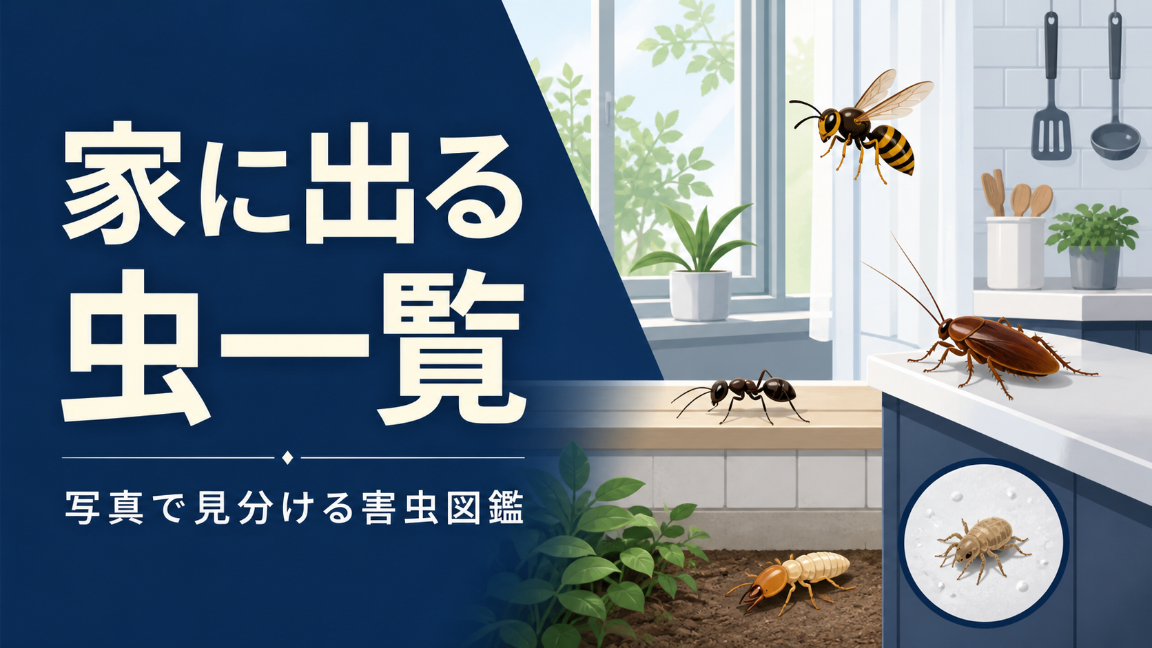 家に出る虫一覧｜写真・大きさ・場所で見分ける害虫図鑑