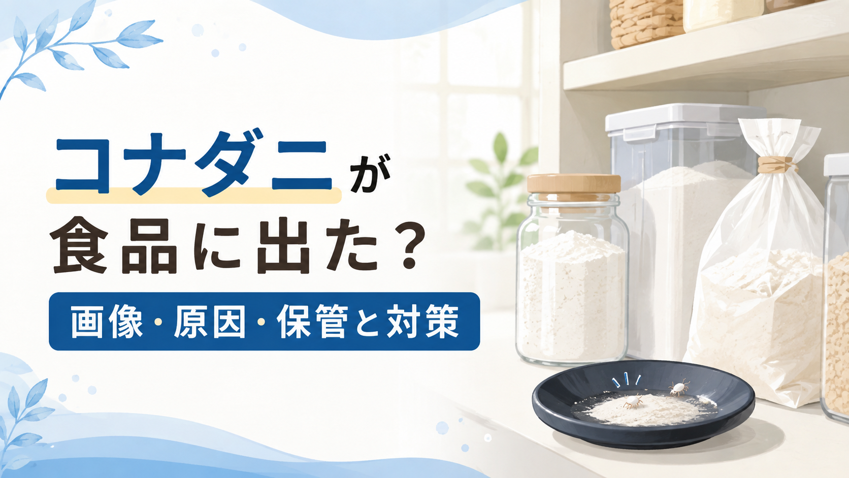 コナダニが食品に出た？画像・原因・保管と対策の順番