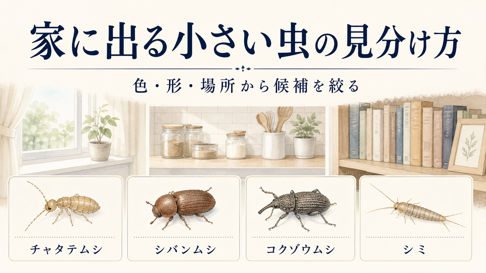 家に出る小さい虫は何？種類がわからないときの見分け方