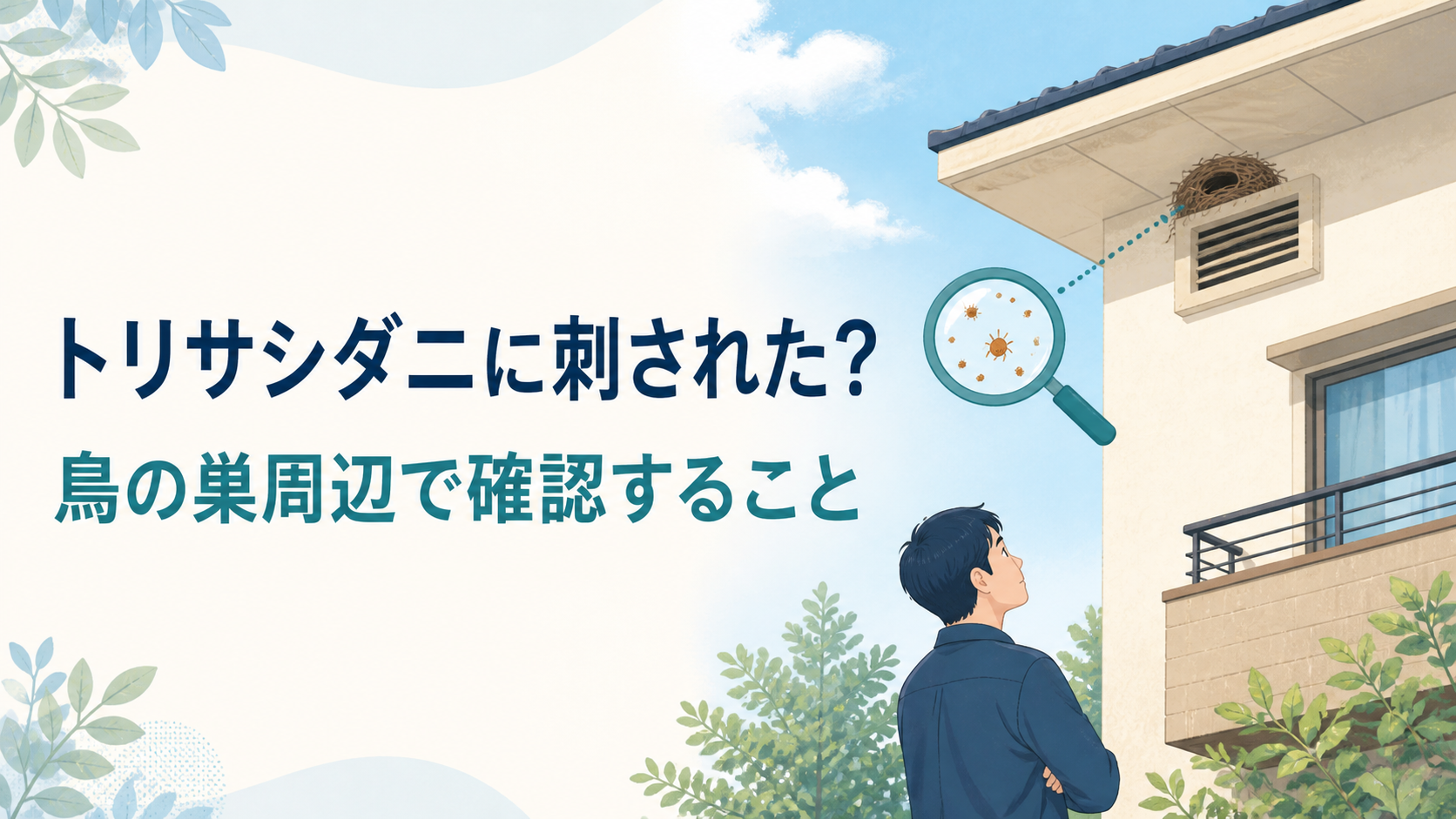 トリサシダニに刺された？画像より先に鳥の巣・侵入経路を確認